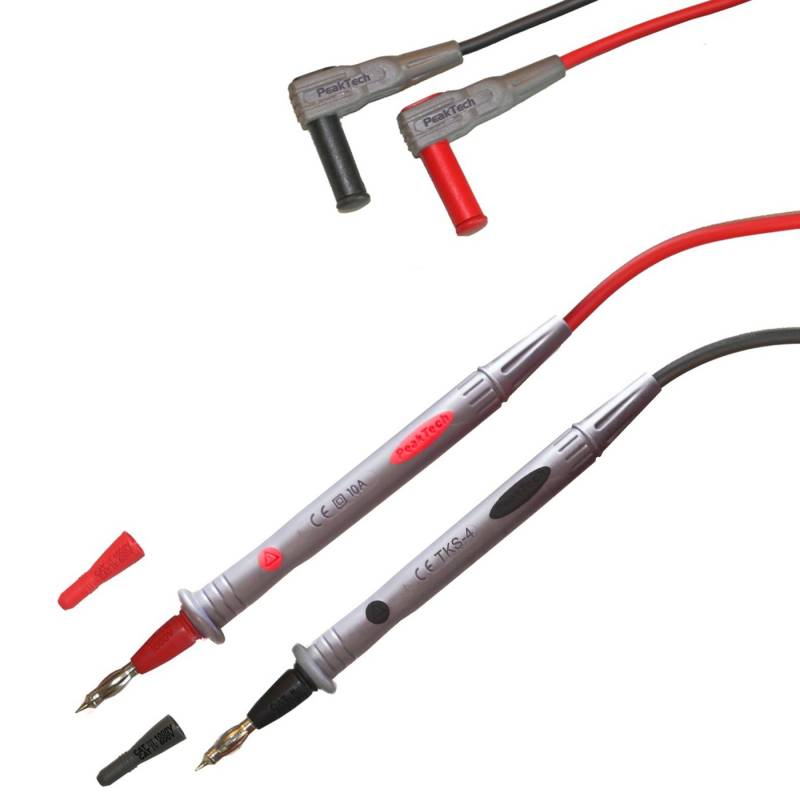 PeakTech Multimeter PeakTech TKS-4: Prüfleitungen ~ 4mm Prüfspitze mit Federkontakt, (1 St) von PeakTech