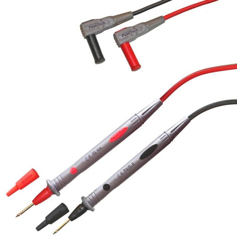 PeakTech Multimeter PeakTech TKS-8: Prüfleitungen ~ 2mm Prüfspitze / lang ~, (1 St) von PeakTech
