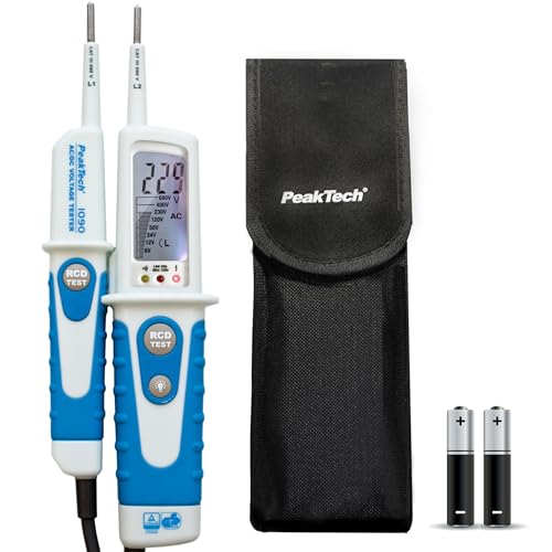 PeakTech P 1090 – Digitaler 2-poliger Spannungsprüfer mit LCD-Display – Spannungsmesser IP64 Schutz vor Staub & Spritzwasser – TÜV/GS geprüfter Spannungs- und Durchgangsprüfer von 6-690V, CAT III 690V PeakTech P 1090 – Digitaler 2-poliger Spannungsprüfer mit LCD-Display – Spannungsmesser IP64 Schutz vor Staub & Spritzwasser – TÜV/GS geprüfter Spannungs- und Durchgangsprüfer von 6-690V, CAT III 690V von PeakTech