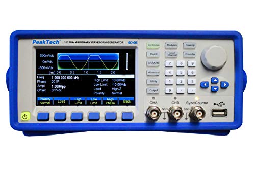2-Kanal Arbitär Signalgenerator ~ 1 µHz - 160 MHz ~ mit TFT-Anzeige von PeakTech