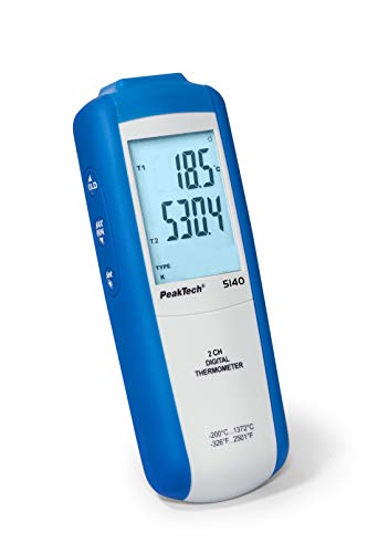 PeakTech P 5140 - Digital-Thermometer 2 CH, -200...+1372°C, Hintergrundbeleuchtung, 3 1/2-stellige, 3-fache Anzeige, Universal-Temperaturfühler P TF-55 PeakTech P 5140 - Digital-Thermometer 2 CH, -200...+1372°C, Hintergrundbeleuchtung, 3 1/2-stellige, 3-fache Anzeige, Universal-Temperaturfühler P TF-55 von PeakTech
