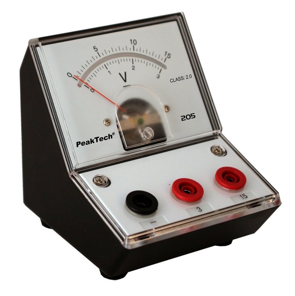 PeakTech Spannungsprüfer PeakTech P 205-05: Analog-Voltmeter 0 - 3 V - 15 (ED-205 3-15V), (1 St) von PeakTech