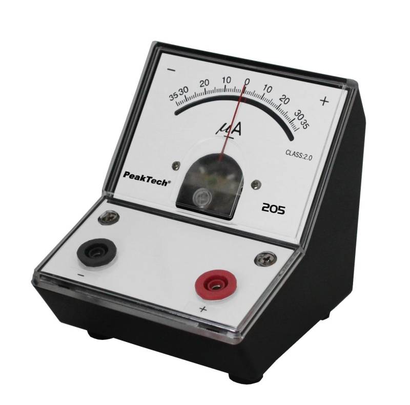 PeakTech Spannungsprüfer PeakTech P 205-08: Analog-Galvanometer +/- 35 µA DC (ED-205 GALVA), (1 St) von PeakTech