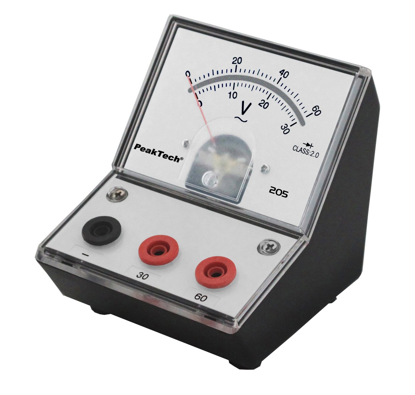 PeakTech Spannungsprüfer PeakTech P 205-12: Analog-Voltmeter 0 - 30 V - 60 V AC (ED-205 30-60V), (1 St) von PeakTech