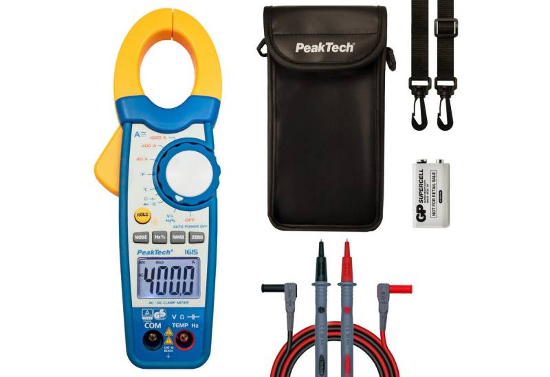 PeakTech Strommessgerät PeakTech 1615: Stromzangenamperemeter ~ AC/DC mit Digitalmultimeter, 1-tlg. von PeakTech