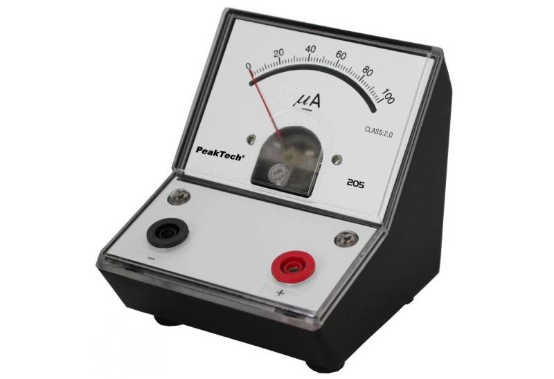 PeakTech Strommessgerät PeakTech P 205-02: Analog-Amperemeter 0 - 100 µA (ED-205 0-100), 1-tlg. von PeakTech