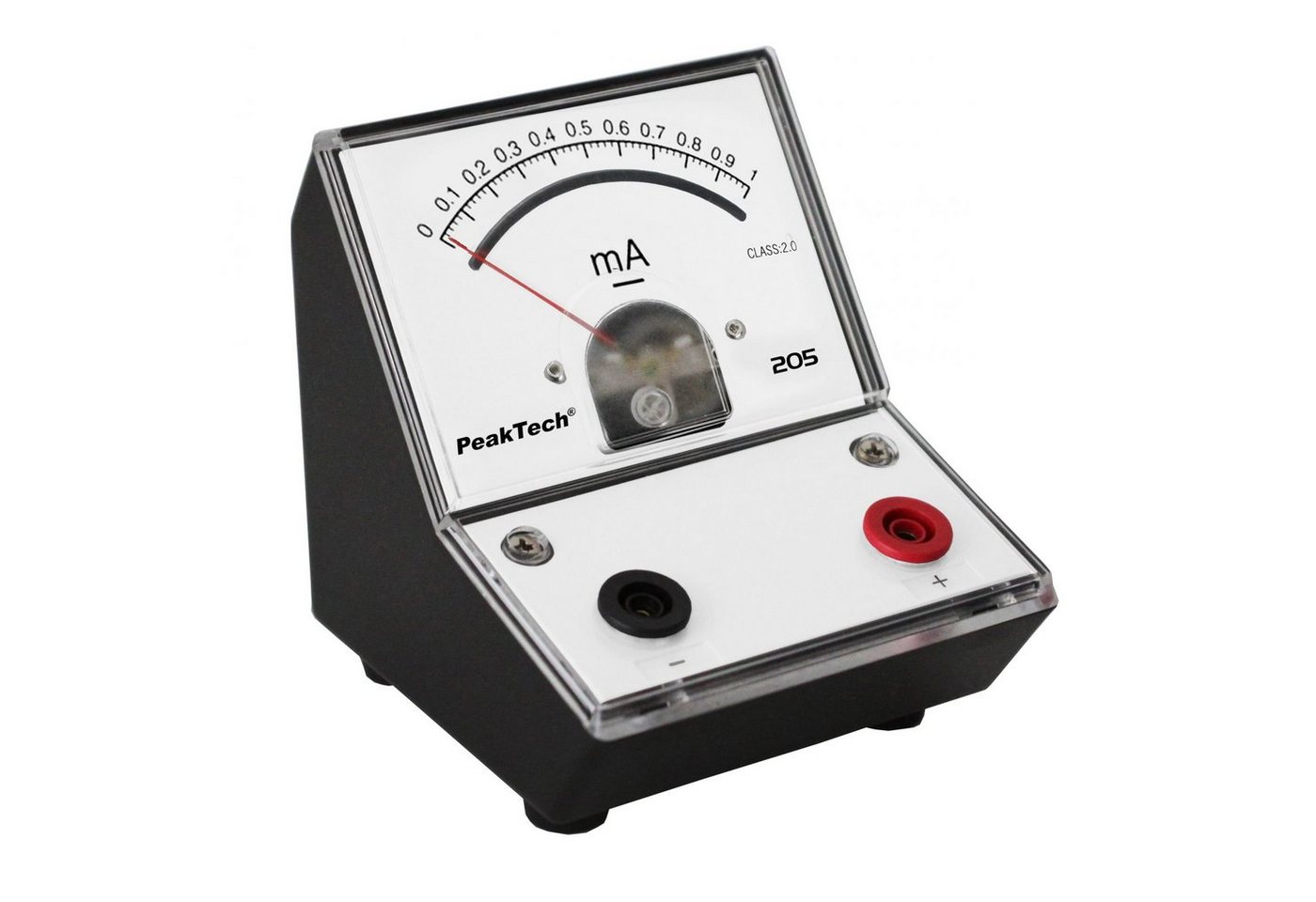 PeakTech Strommessgerät PeakTech P 205-03: Analog-Amperemeter 0-1 mA (ED-205 0-1MA), 1-tlg. von PeakTech