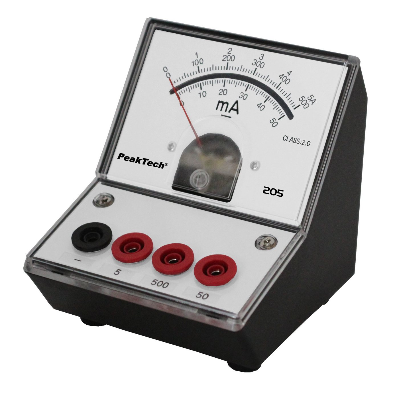 PeakTech Strommessgerät PeakTech P 205-04: Analog-Amperemeter 0 - 50/500mA/5A DC, 1-tlg. von PeakTech