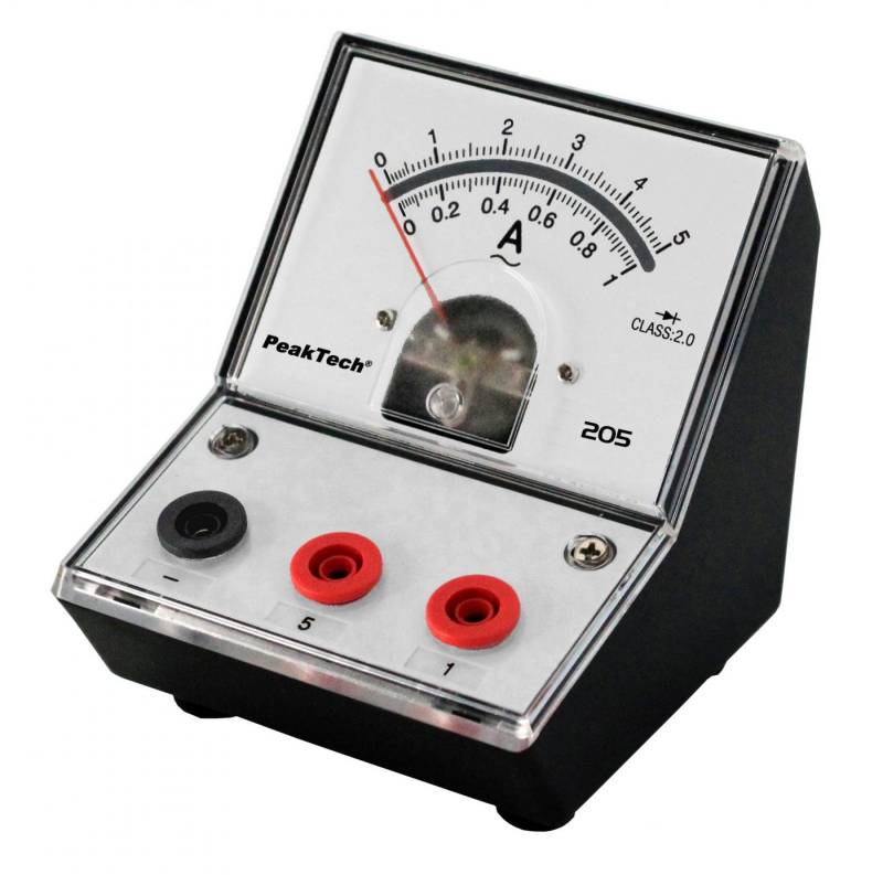 PeakTech Strommessgerät PeakTech P 205-09: Analog-Amperemeter 0 - 1 A - 5 A AC (ED-205 1-5A), 1-tlg. von PeakTech