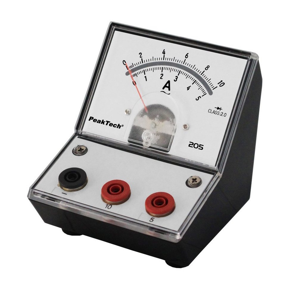 PeakTech Strommessgerät PeakTech P 205-10: Analog-Amperemeter 0 - 5A - 10A AC (ED-205 1-10A), 1-tlg. von PeakTech