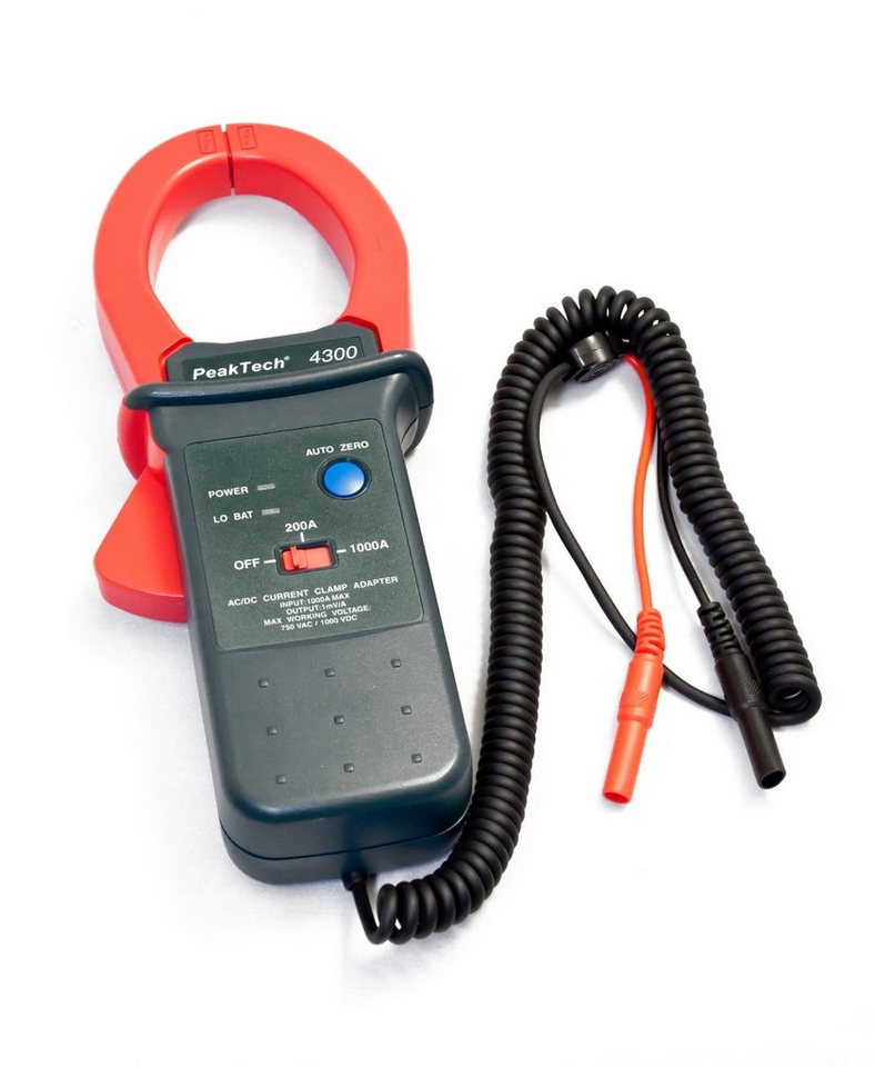 PeakTech Strommessgerät PeakTech P 4300: Stromzangenadapter für Multimeter ~ 1000 A AC/DC, 1-tlg. von PeakTech