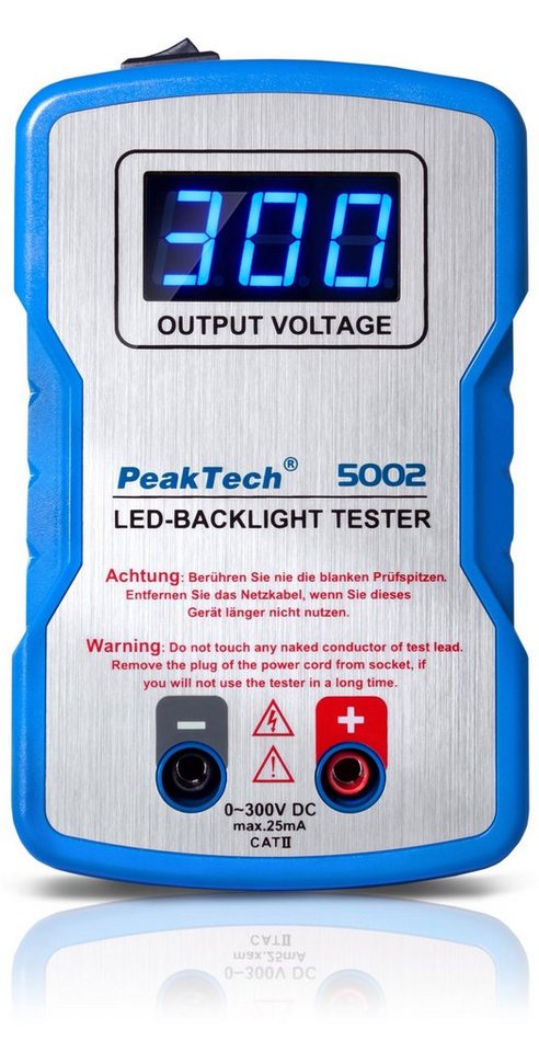 PeakTech Strommessgerät PeakTech 5002: LED Tester/ Beleuchtungstester, 0 - 300V DC, 1-tlg. von PeakTech