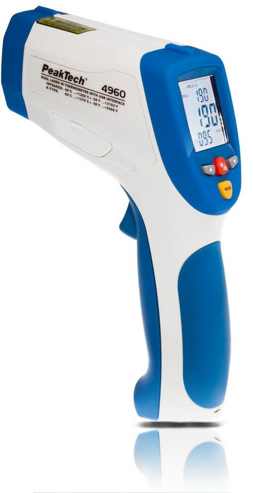 PeakTech Thermodetektor PeakTech 4960: IR-Thermometer ~ -50 ... +1200°C ~ 50:1, 1-tlg. von PeakTech