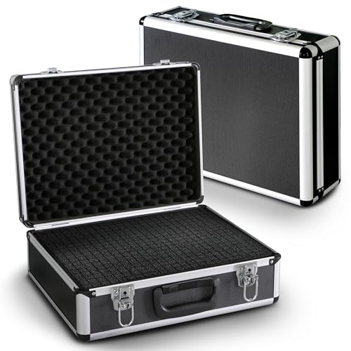 PeakTech Universalkoffer P 7305 – abschließbarer Universal-Transportkoffer mit Würfelschaumstoff – tragbarer Fotokoffer – robuster Koffer mit Schutz vor Regen und Staub – Groß (405 x 330 x 150 mm) von PeakTech