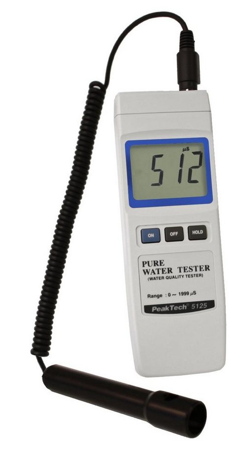 PeakTech Wassersensor PeakTech 5125: Wasser-Leitfähigkeitsmessgerät ~ 0 bis 1999 µS, (1-St) von PeakTech
