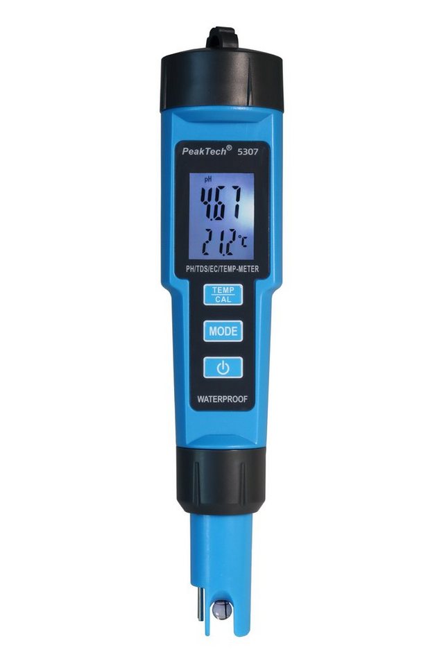 PeakTech Wassersensor PeakTech 5307: Wasser-PH/EC/TDS/Temp.~14pH, 19990μS/cm, 19990ppm, 50°C von PeakTech
