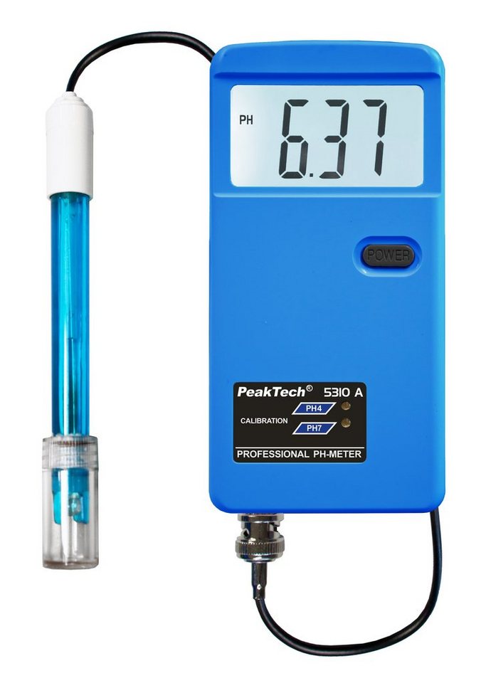 PeakTech Wassersensor PeakTech 5310 A: PH-Meter mit Kabelsonde ~ bis 14.00 pH von PeakTech