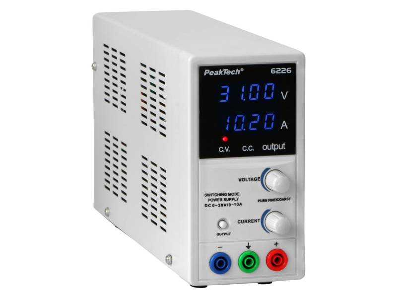 Peaktech Labornetzteil Netzgerät Netzteil 0 30 V 0 10 A Regelbar P 6226 Potentiome D-Ware von PeakTech