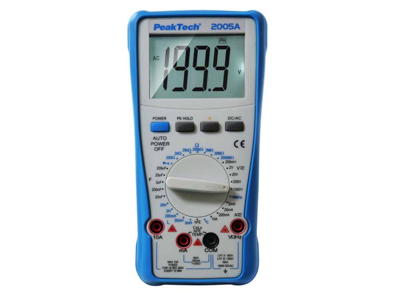 Peaktech Multimeter Messgerät Elektronik P 2005 A Digitalanzeige Cat Iii/Iv B-Ware von PeakTech