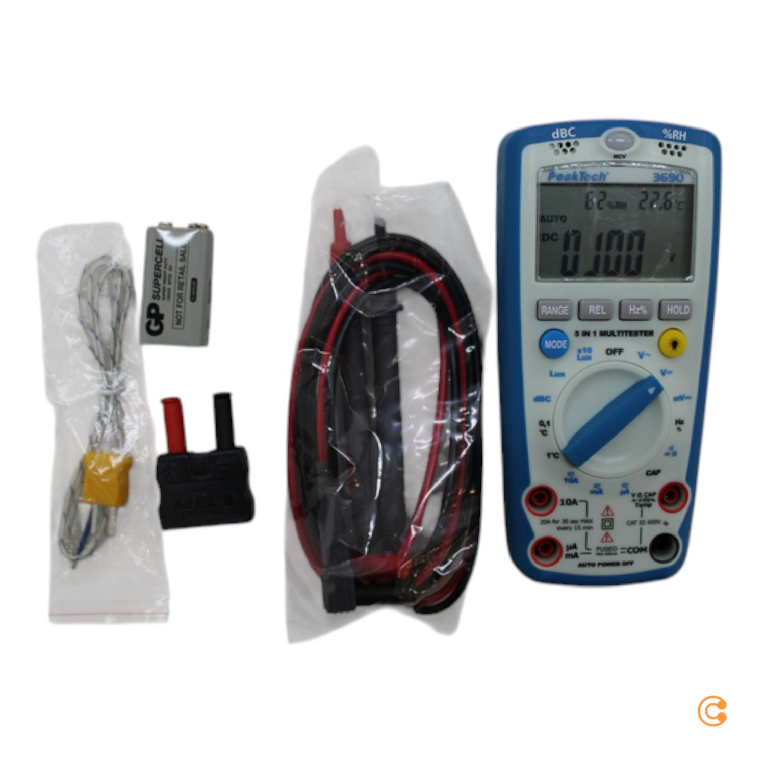 Peaktech Multimeter P 3690 Messgerät Strommessgerät Umweltmessungen Siehe Text C-Ware Peaktech Multimeter P 3690 Messgerät Strommessgerät Umweltmessungen Siehe Text C-Ware von PeakTech