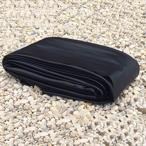 Pealihuy Fischteichfolie for kleine Teiche, Bäche, Springbrunnen und Gartenwasserfälle, schwarz, UV-beständig, leicht zu schneiden(2x3m) von Pealihuy