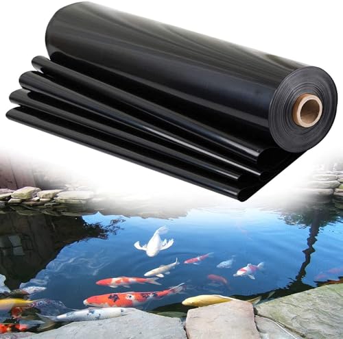 Pealihuy HDPE-Fischteichfolie for natürlich aussehende Teiche for Koi im Freien, Gartenbrunnen, Wasserfall(5x5m) von Pealihuy