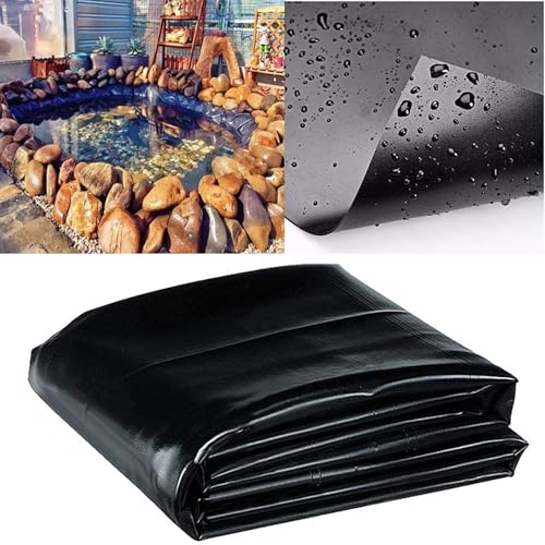 Pealihuy Schwarze HDPE-Teichfolien for Außenteiche, Bachläufe, Springbrunnen und Gartenwasserfälle(2x3m) von Pealihuy