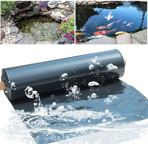 Pealihuy Teichfolie, Fischmatte, schwarz, HDPE, for Wasserfälle, Gartenbrunnen, Wasserspiele(4x4m) von Pealihuy