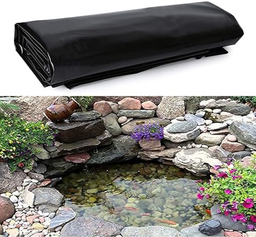 Pealihuy Teichfolie, schwarz, strapazierfähig, HDPE, for Außenteiche, Wasserfälle, Bäche, Springbrunnen(4x5m) von Pealihuy