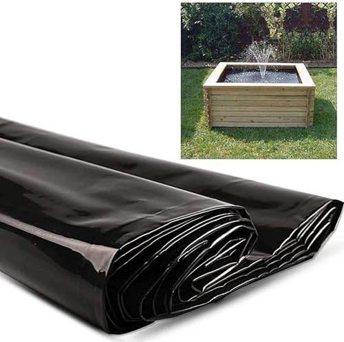 Pealihuy Undurchlässige Teichmembran aus Segeltuch for Fischteiche for die Landschaftsgestaltung im Freien, Springbrunnen und Bäche, 0,12 mm Dicke, Flexible Teichfolie(2x5m) von Pealihuy