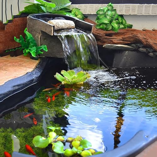 Pealihuy Vorgefertigte Teichfolie, leicht zu schneiden, UV-beständige Unterlage for Springbrunnen, Wasserfälle, Koiteiche und Wassergärten(4x8m) von Pealihuy