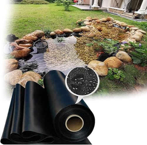 Teichfolie for Fische, PVC-Fisch, UV-beständig, leicht zu schneiden, HDPE-Teiche, Wasserspiele, Gartenbrunnen, Wasserfälle(4x10m) von Pealihuy