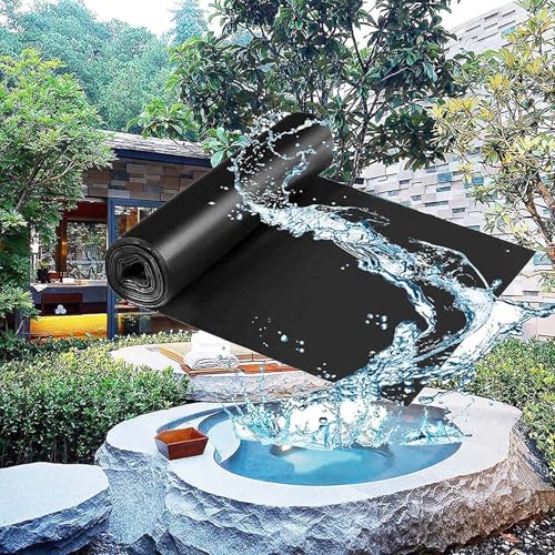 Teichfolien for Außenteiche, HDPE, leicht zu schneiden, durchstoßfest, for Wassergarten, Springbrunnen, Wasserfall, Koi-Fische(10x20m) von Pealihuy