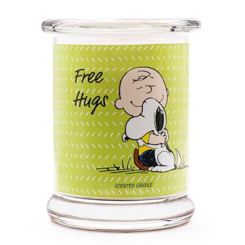 Peanuts Geschenkidee | Duftkerze Free Hugs | Geschenke für Frauen | Duftkerze Fruchtig | Deko für Zuhause | Kerze im Glas mit hoher Brenndauer bis zu 50h von Peanuts