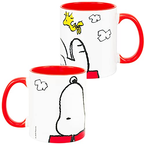 The Peanuts Tasse Snoopy – Mach mal Pause Kaffeetasse Becher Kaffeebecher Weiß aus Keramik 320 ml von Peanuts