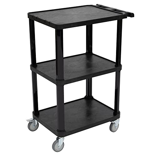 Pearington Kompakter Mehrzweckwagen mit 3 Ebenen, feststellbaren Rädern und ergonomischem Griff, Schwarz Pearington Kompakter Mehrzweckwagen mit 3 Ebenen, feststellbaren Rädern und ergonomischem Griff, Schwarz von Pearington