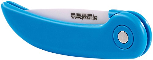 PEARL Keramik Taschenmesser: Keramik-Klappmesser mit ergonomischem Griff, 7,5 cm Klingenlänge (Klapp-Messer, Taschen-Messer mit Keramikklinge, Outdoor unterwegs) von PEARL