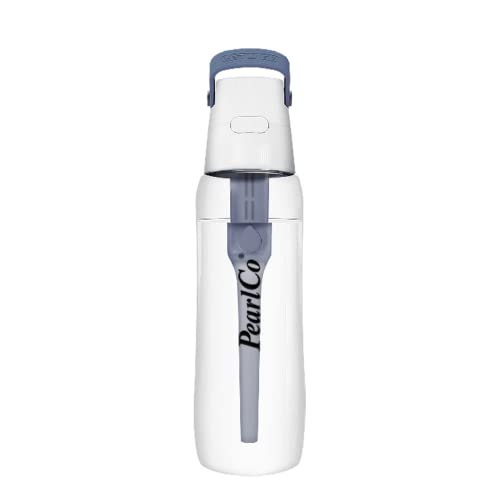 PearlCo SOLID Trinkflasche mit Wasserfilter 0,7 Liter (anthrazit) | Filterflasche BPA-Frei | Schule, Sport, Wasser, Kinder, Unterwegs von PearlCo