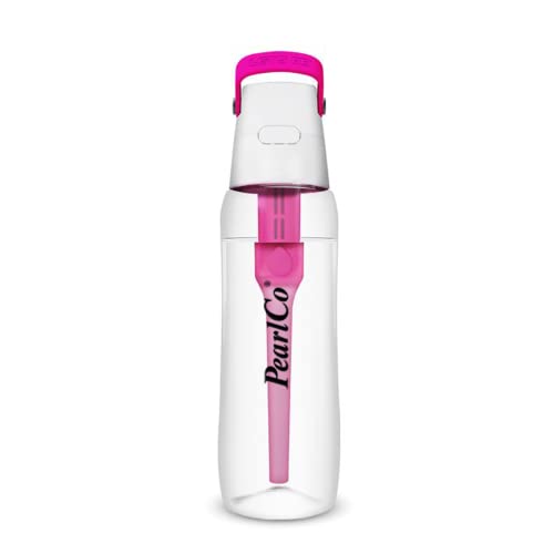 PearlCo SOLID Trinkflasche mit Wasserfilter 0,7 Liter (pink) | Filterflasche BPA-Frei | Schule, Sport, Wasser, Kinder, Unterwegs von PearlCo