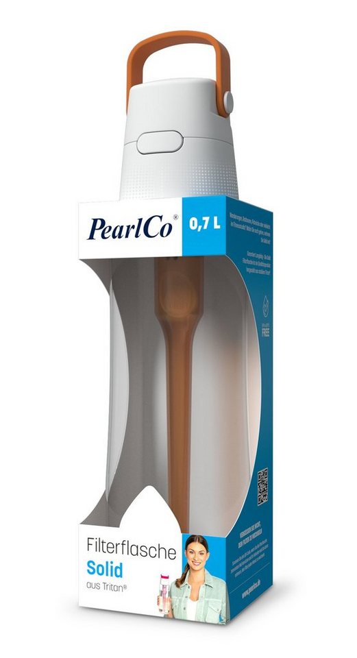 PearlCo Trinkflasche Trinkflasche SOLID mit Filter 0,7 Liter orange von PearlCo