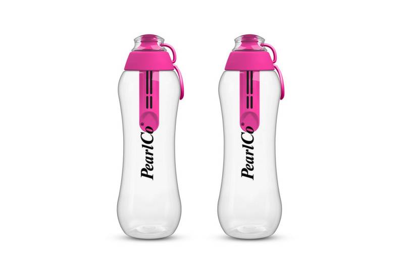 PearlCo Trinkflasche Zwei Trinkflaschen SOFT mit Filter 0,5 Liter pink von PearlCo