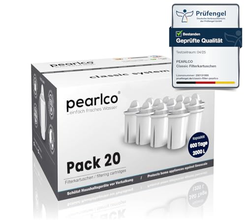 PearlCo - Universal classic Pack 20 Filterkartuschen - passend zu Brita Classic von PearlCo