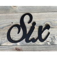 Hausnummer in Kolonialschrift/Dünne Schreibschrift Mittlere 8 Zoll Außenadresse Adressschild Hausnummer in Kolonialschrift/Dünne Schreibschrift Mittlere 8 Zoll Außenadresse Adressschild von PearlSignCo