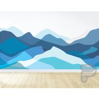 Abnehmbarer Berg Wandtatz/Wellen Wandbild Kinderzimmer Wanddeko Peel & Stick Abnehmbarer Berg Wandtatz/Wellen Wandbild Kinderzimmer Wanddeko Peel & Stick von PearlWalls