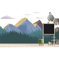 Abnehmbarer Bergwandtatz/Abziehbild Selbstklebend Abnehmbarer Bergwandtatz/Abziehbild Selbstklebend von PearlWalls