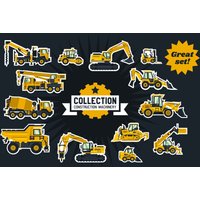 Baumaschinen Wandtattoos/Aufkleber Selbstklebende Wandsticker Abziehbilder Baumaschinen Wandtattoos/Aufkleber Selbstklebende Wandsticker Abziehbilder von PearlWalls