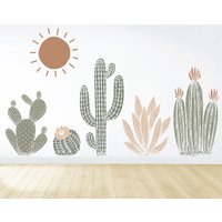 Wandtattoo Kaktus/Boho Wandkunst Wandbild Abnehmbar von PearlWalls
