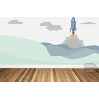 Wandtattoo Rakete/Weltraum Wandbild Kinder Ablösbar Abziehen Und Aufkleben von PearlWalls