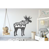 stay Wild Moose & Mountains/Wildnis Wandtattoos Kinderzimmer stay Wild Moose & Mountains/Wildnis Wandtattoos Kinderzimmer von PearlWalls