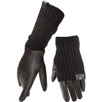 PEARLWOOD Lederhandschuhe "ROMY" 1 Paar, Fleecefutter, als Lang-oder Kurzhandschuh zu tragen, Strickbündchen von Pearlwood